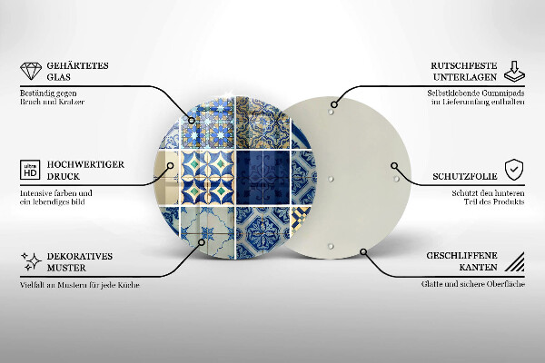 Steklena podloga za rezanje Dekorativne ploščice ploščice
