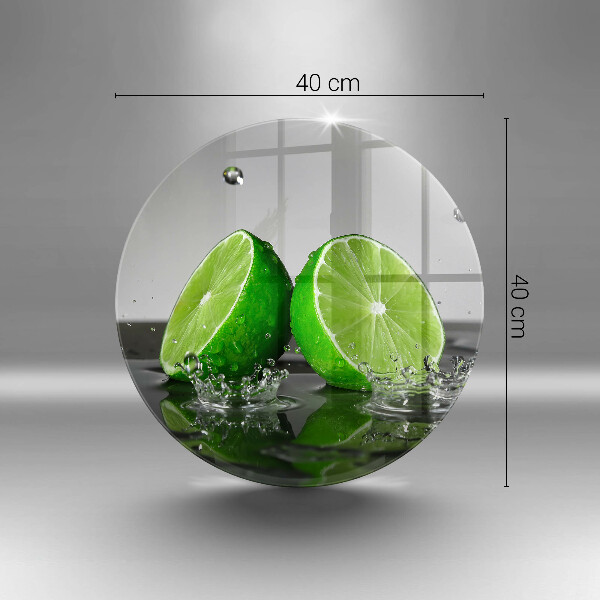 Steklena podloga za rezanje Sočne limete in voda