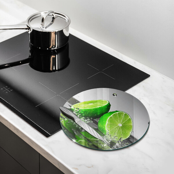 Steklena podloga za rezanje Sočne limete in voda