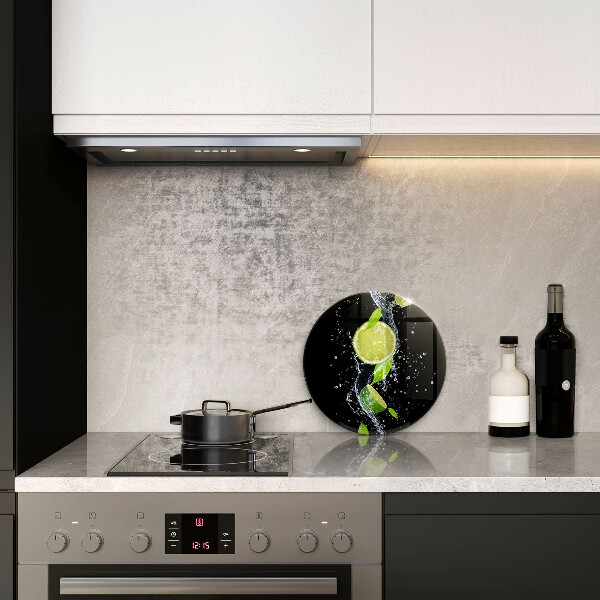 Steklena podloga za rezanje Sočne limete v vodi