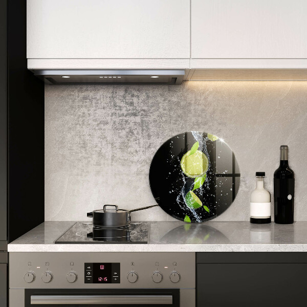 Steklena podloga za rezanje Sočne limete v vodi