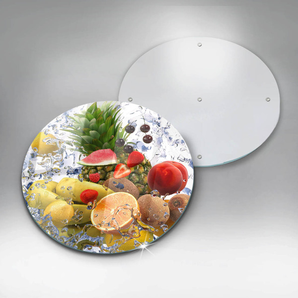 Steklena podloga za rezanje Sočno sadje in voda