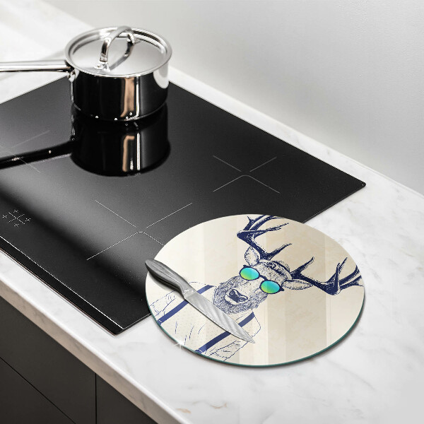 Steklena podloga za rezanje Ilustracija moža jelena