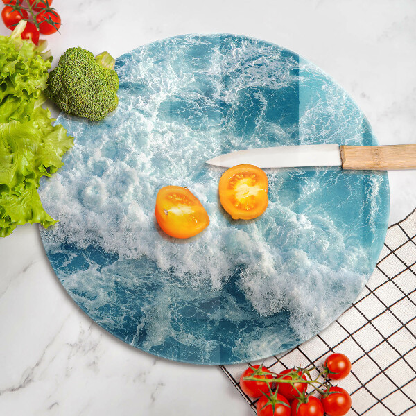 Steklena podloga za rezanje Valovi morske vode