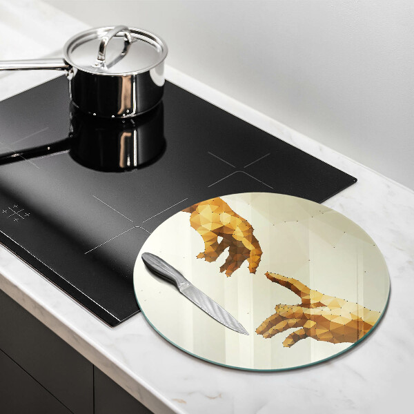 Steklena podloga za rezanje Stvarjenje Adamovih rok