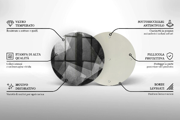 Steklena podloga za rezanje Geometrijska abstrakcija