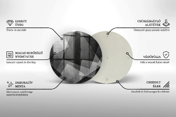 Steklena podloga za rezanje Geometrijska abstrakcija