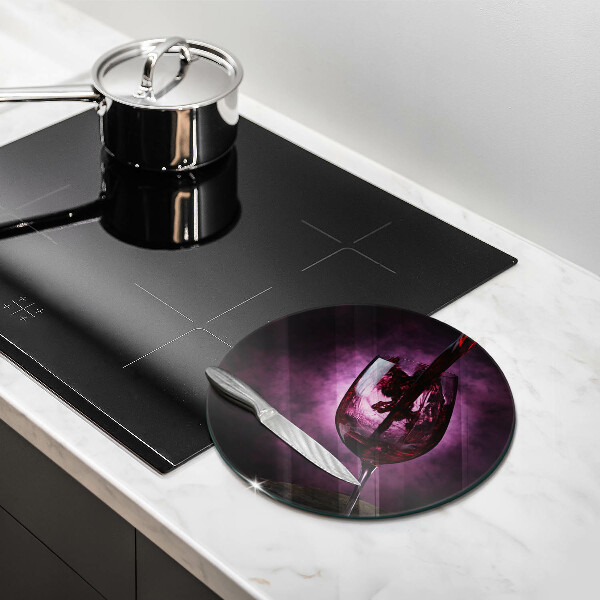 Steklena podloga za rezanje Kozarec vina