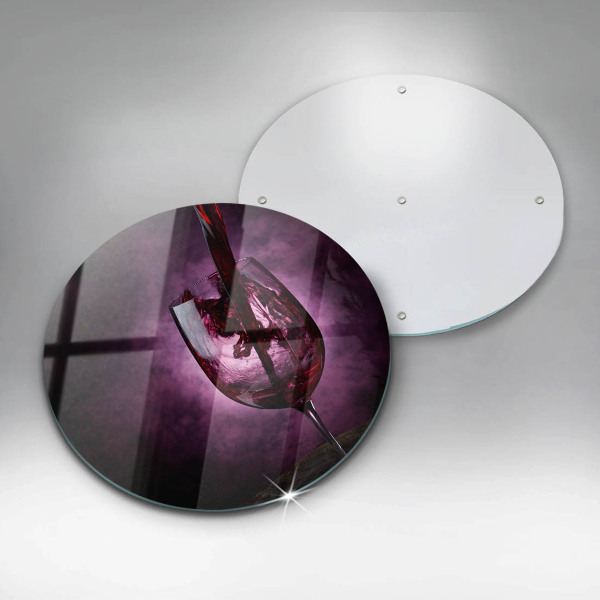 Steklena podloga za rezanje Kozarec vina