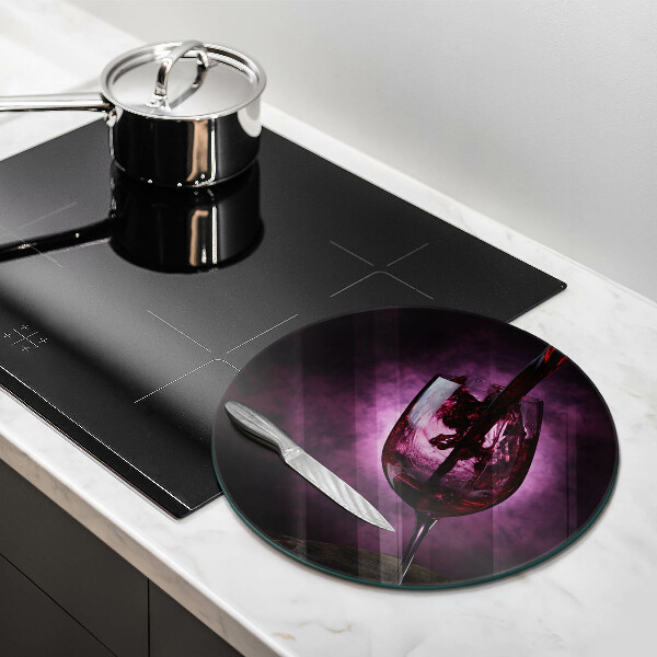 Steklena podloga za rezanje Kozarec vina