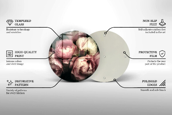 Steklena podloga za rezanje Cvetovi potonike