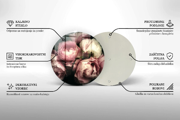 Steklena podloga za rezanje Cvetovi potonike
