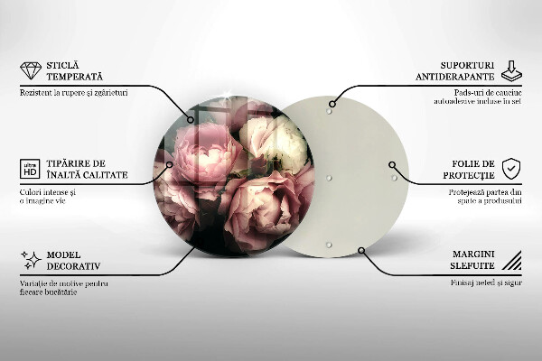 Steklena podloga za rezanje Cvetovi potonike
