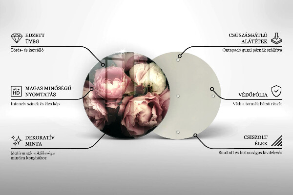 Steklena podloga za rezanje Cvetovi potonike