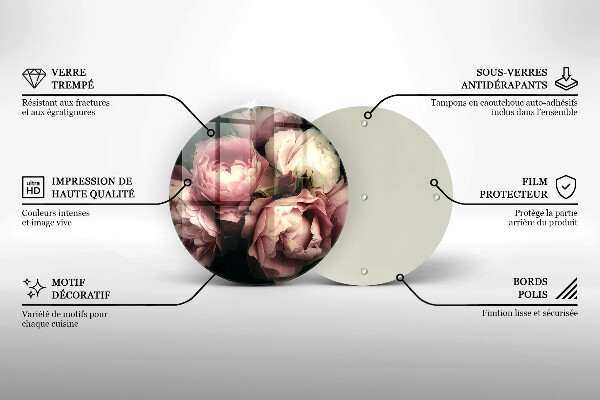 Steklena podloga za rezanje Cvetovi potonike