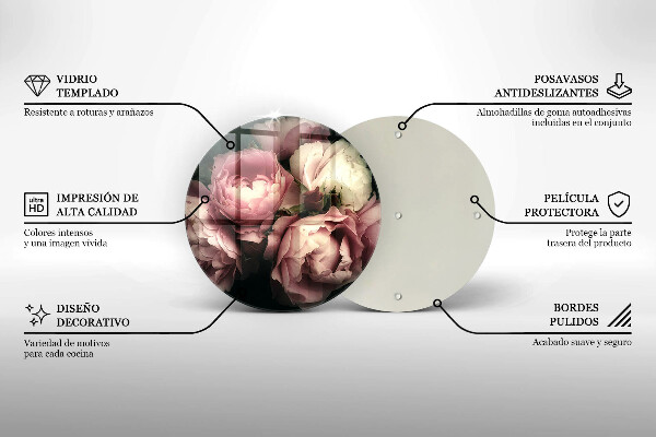 Steklena podloga za rezanje Cvetovi potonike