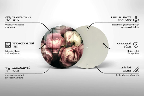 Steklena podloga za rezanje Cvetovi potonike