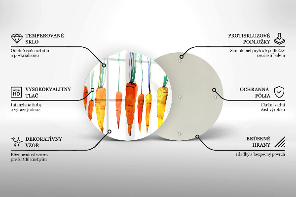 Steklena podloga za rezanje Ilustracija korenčka