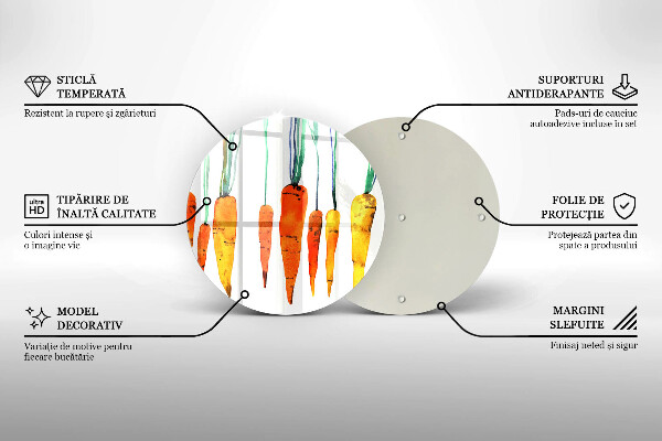 Steklena podloga za rezanje Ilustracija korenčka