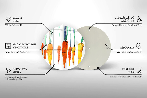 Steklena podloga za rezanje Ilustracija korenčka
