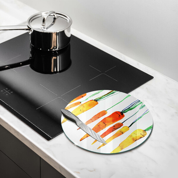 Steklena podloga za rezanje Ilustracija korenčka