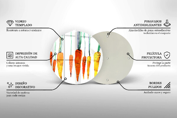 Steklena podloga za rezanje Ilustracija korenčka