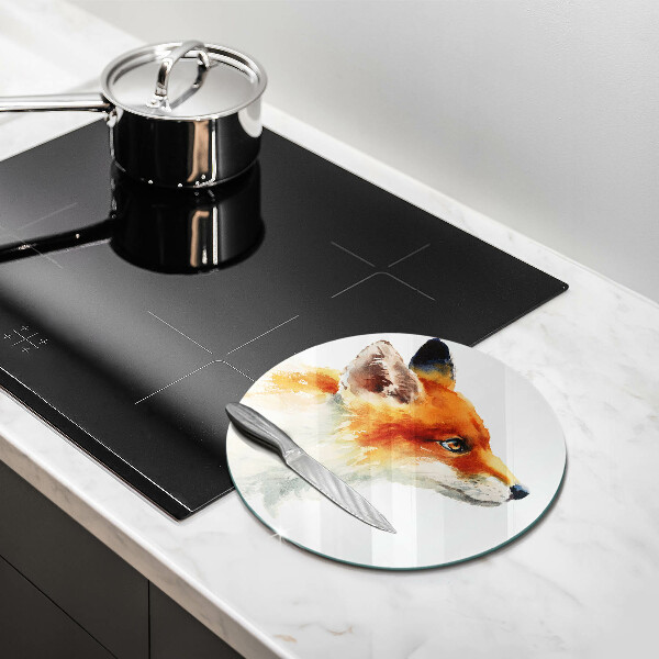 Steklena podloga za rezanje Pobarvana lisica