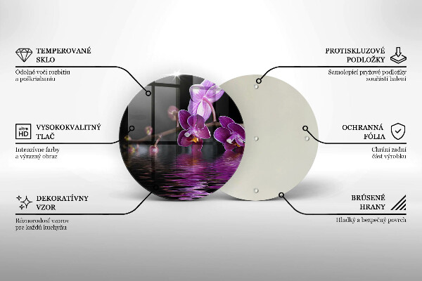 Steklena podloga za rezanje Zen voda za orhideje