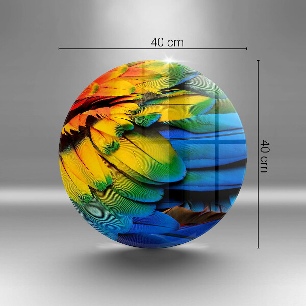 Steklena podloga za rezanje Pisano perje papige