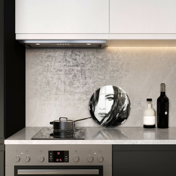 Steklena podloga za rezanje Ženski obraz