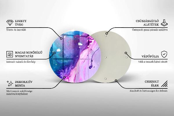 Steklena podloga za rezanje Abstraktna črnila