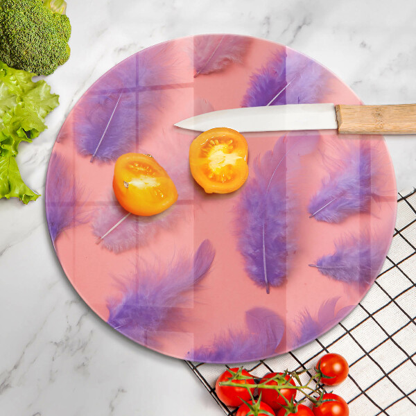 Steklena podloga za rezanje Puhasto perje