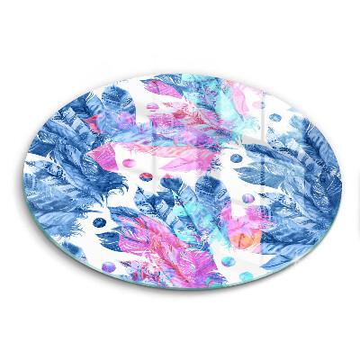 Steklena podloga za rezanje Boho ilustracija perja