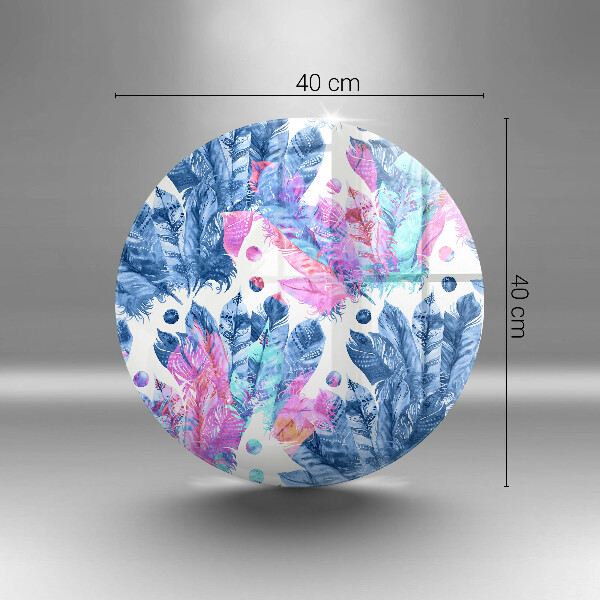 Steklena podloga za rezanje Boho ilustracija perja