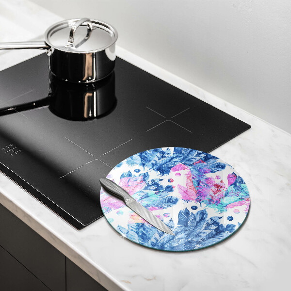 Steklena podloga za rezanje Boho ilustracija perja