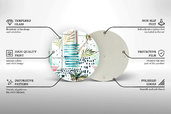 Steklena podloga za rezanje Praznične ilustracije