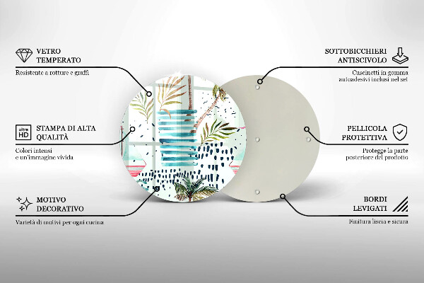 Steklena podloga za rezanje Praznične ilustracije