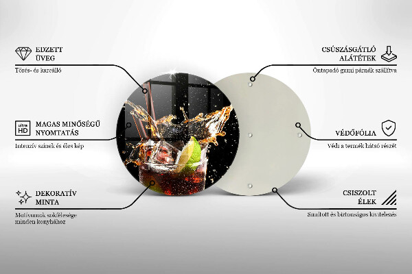 Steklena podloga za rezanje Pijte z ledom