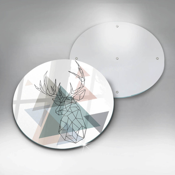 Steklena podloga za rezanje Abstraktni jelen