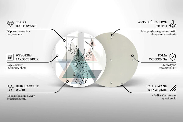 Steklena podloga za rezanje Abstraktni jelen