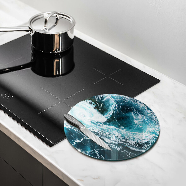 Steklena podloga za rezanje Peneči se valovi vode