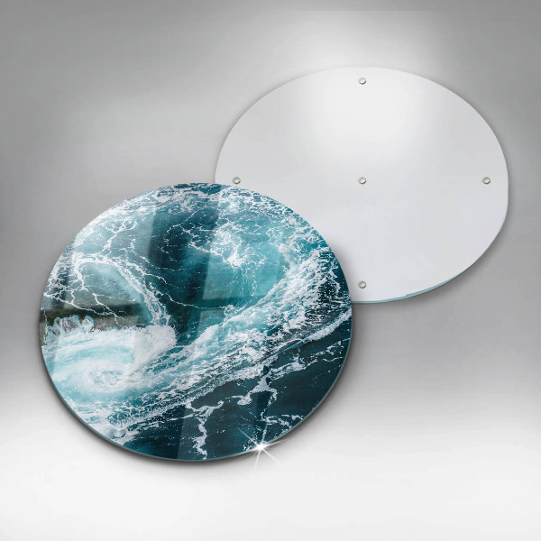 Steklena podloga za rezanje Peneči se valovi vode