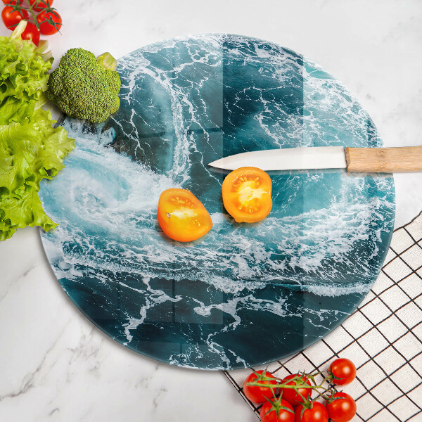 Steklena podloga za rezanje Peneči se valovi vode