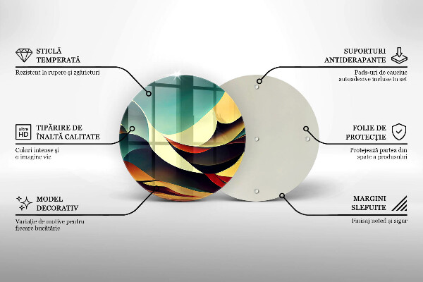 Steklena podloga za rezanje Abstrakcija oblike