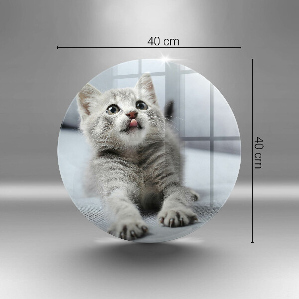 Steklena podloga za rezanje Majhna ljubka mucka