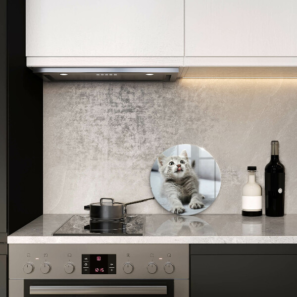 Steklena podloga za rezanje Majhna ljubka mucka