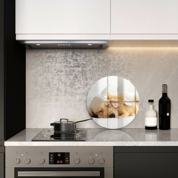 Steklena podloga za rezanje Živali pes in mačka