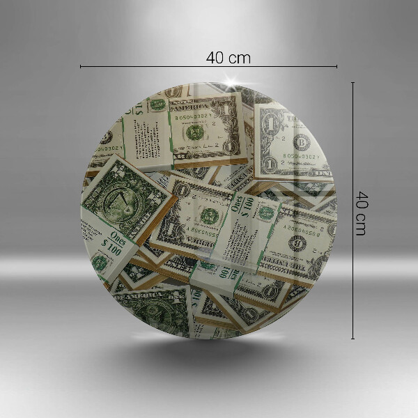 Steklena podloga za rezanje Denar dolarjev