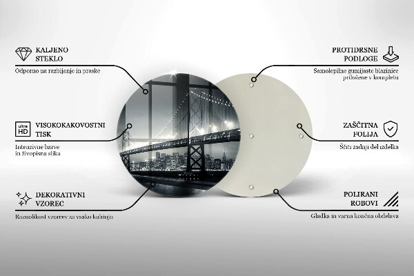 Steklena podloga za rezanje Most Benjamina Franklina