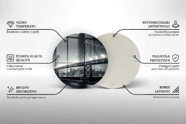 Steklena podloga za rezanje Most Benjamina Franklina